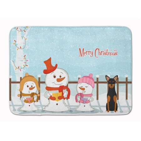 Carolines Treasures Christmas Carolers Manchester Terrier Machine Washable Memory Foam Mat BB2359RUG